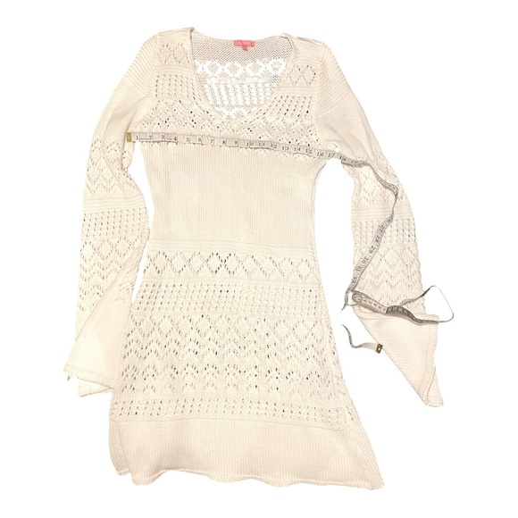 🆕 Sugar Thrillz - California Dreamin' Crochet Mini Dress - 100% Cotton - NWOT - Picture 5 of 11